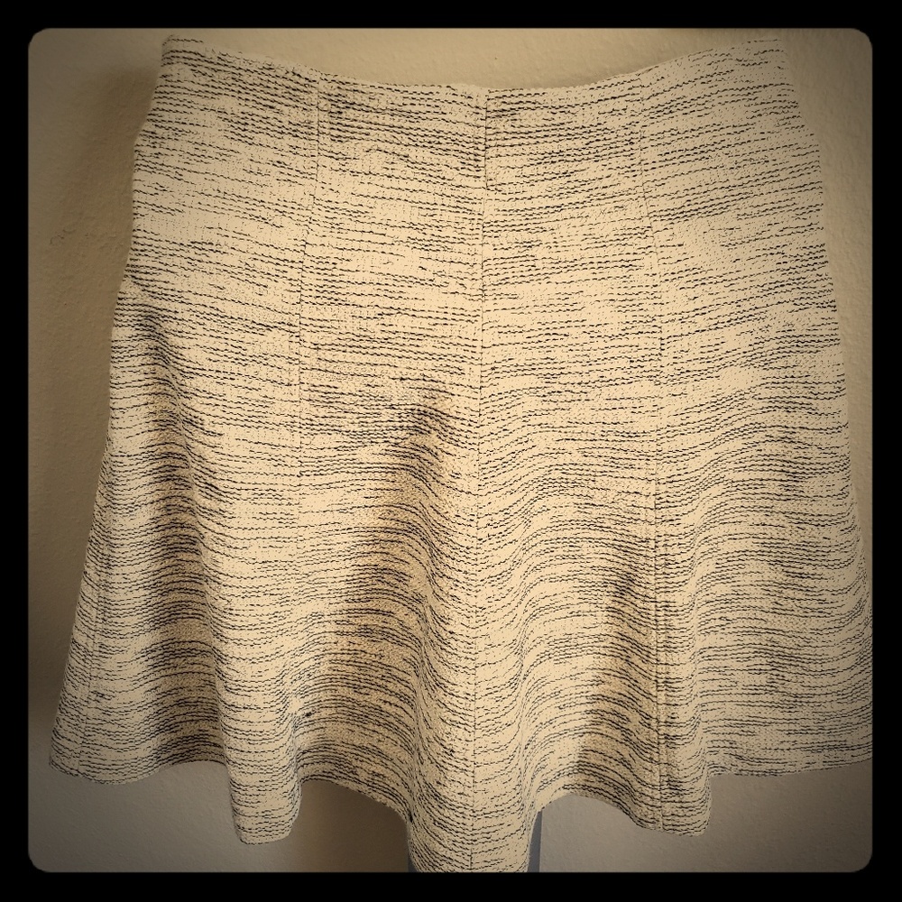 Loft cream and white skirt